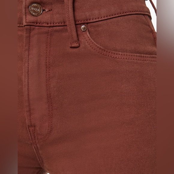 MOTHER Jeans The Mid Rise Dazzler Skimp Brown Stretch Fudgesickle Wash SZ 33 NWT - Picture 6 of 11